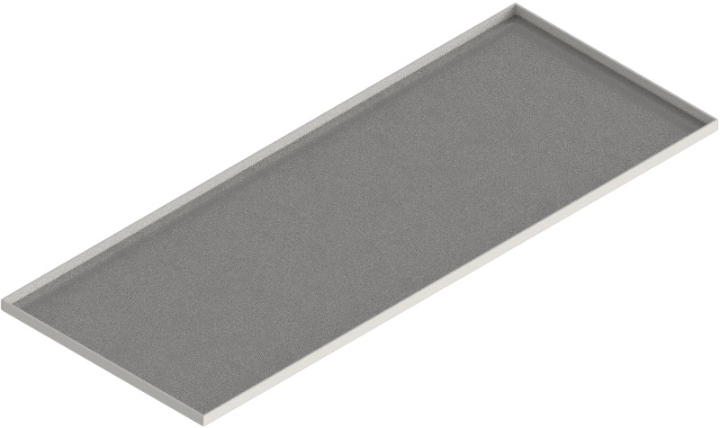 Produktbild UBK 401 153  -  Blind-Deckel zu UBK 400 mit Kante geschlossen aus ALU 2.5mm, 15mm Vertiefung